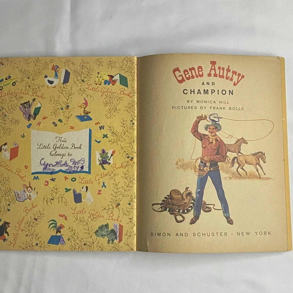 Vintage Little Golden Book GENE AUTRY AND CHAMPION 